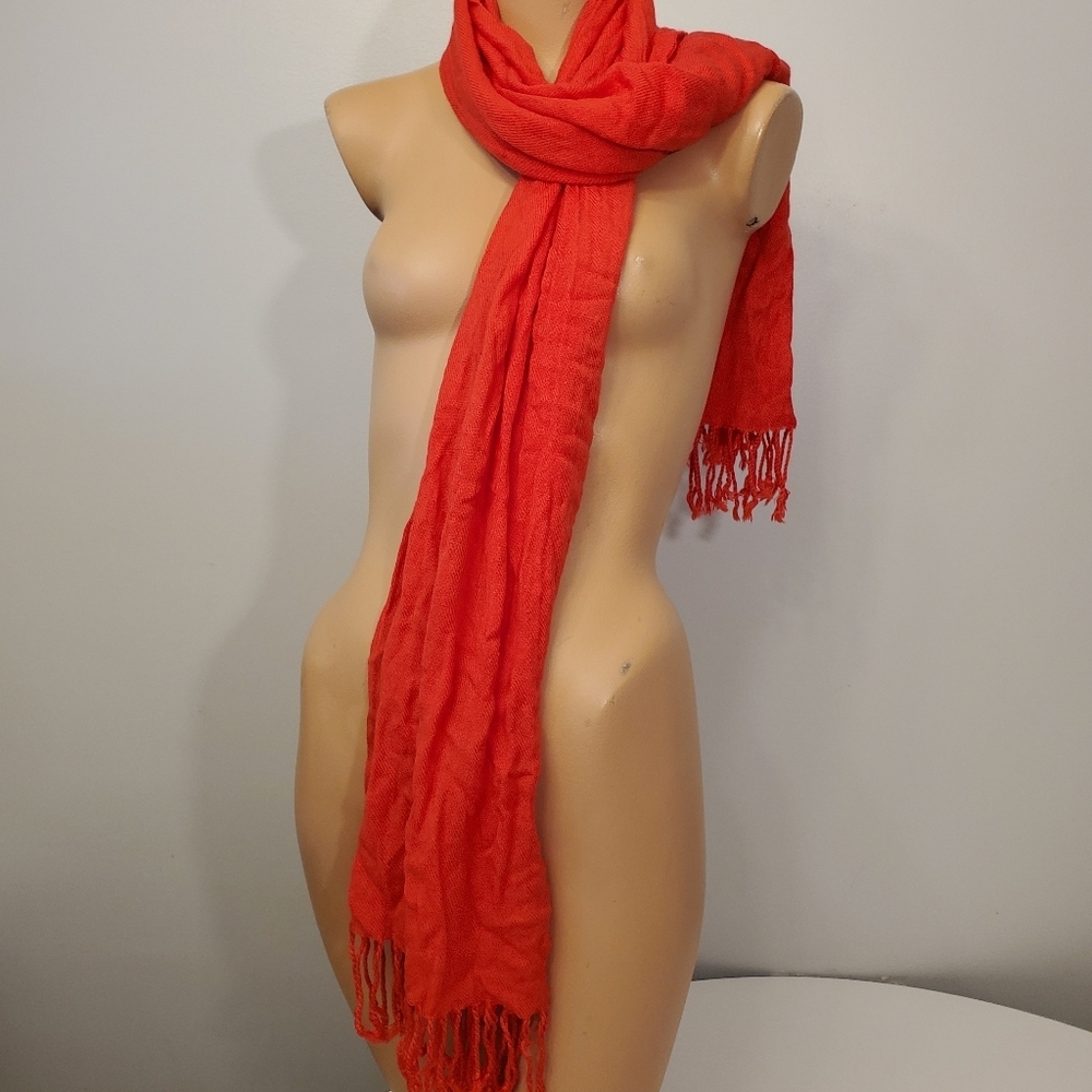 Beautiful Red Scarf - Picture 3 of 8